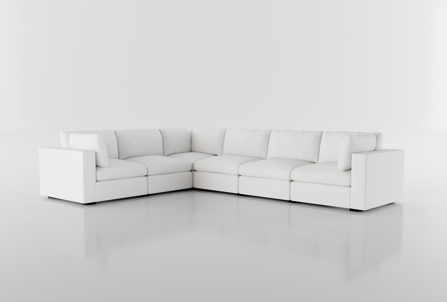 Bennet Pewter Grey 6 Seat Corner Sectional