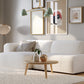 Luna Boucle White Curve Loveseat