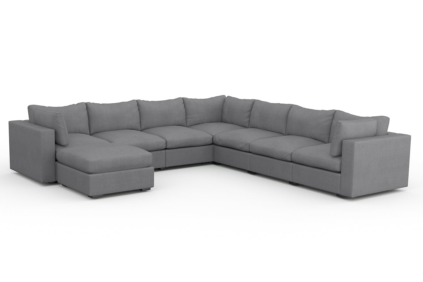 Bennet Pewter Grey 7 Seat Corner Sectional