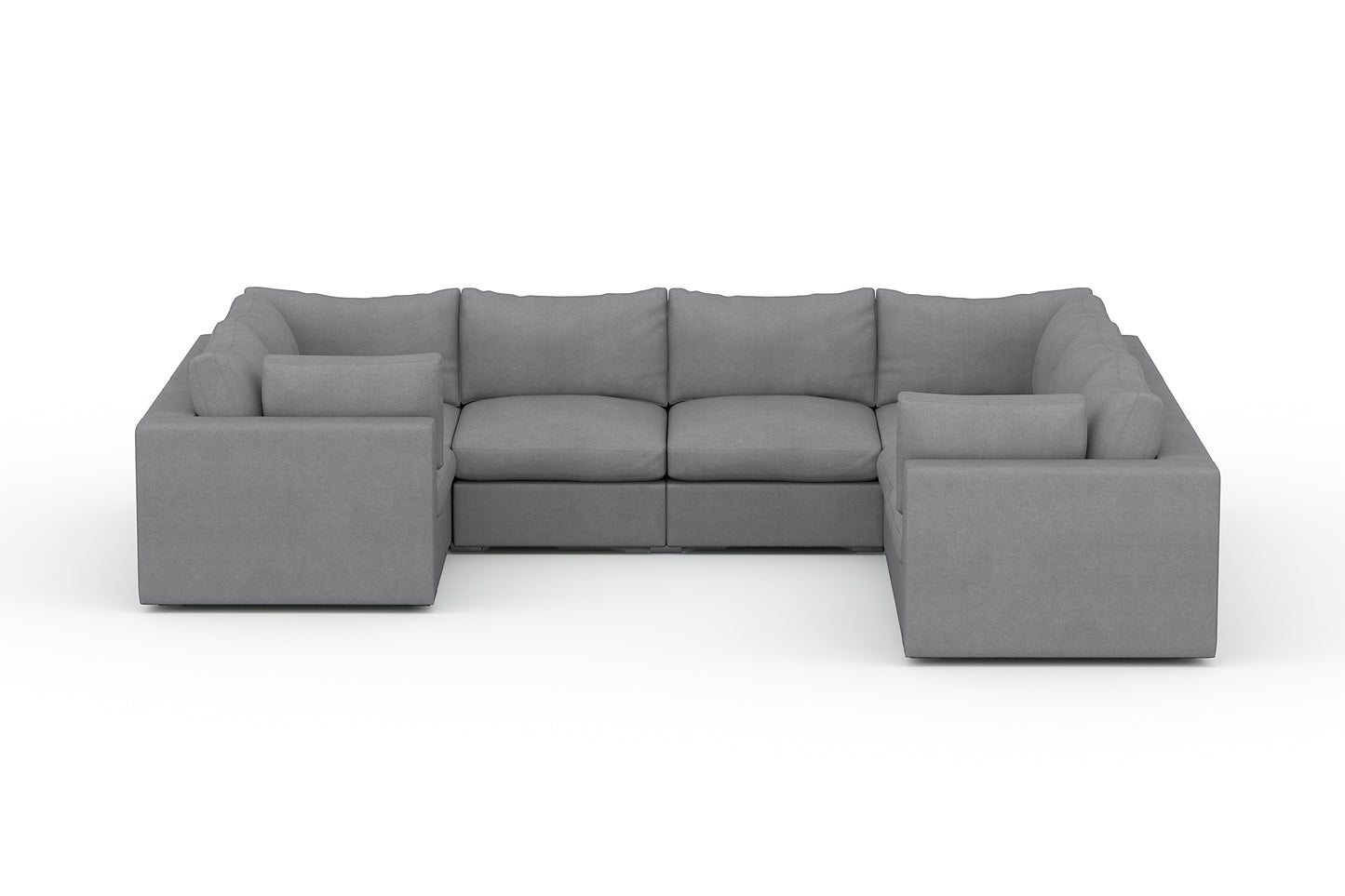 Bennet Pewter Grey 7 Seater U Shape