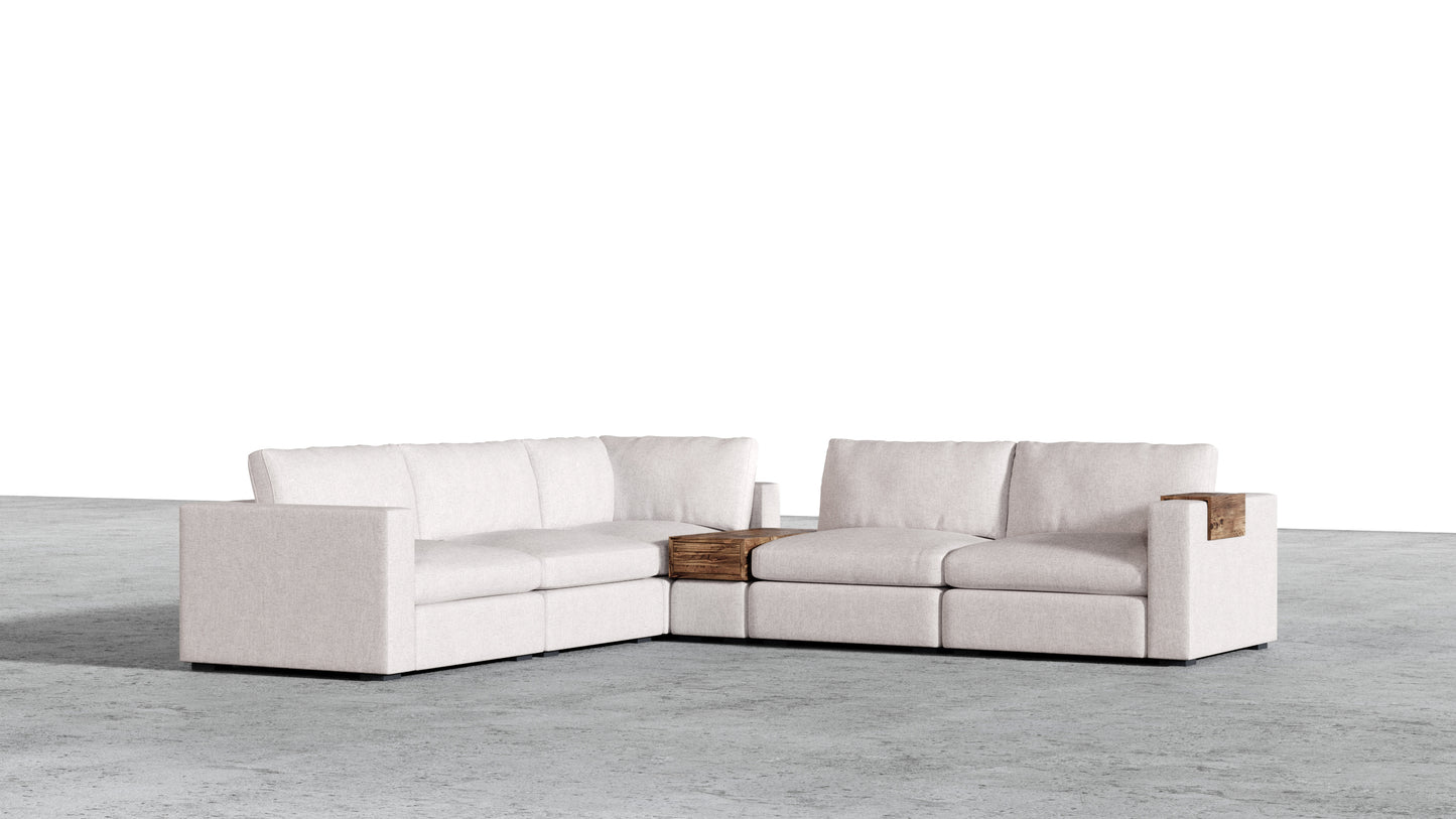 Canapé d'angle sectionnel Bennet 7 places