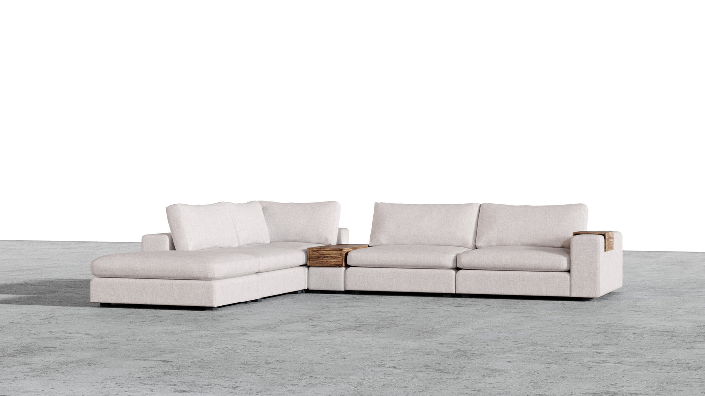 Canapé 4 places Titan avec pouf