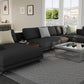 Elite Comfort Pewter Black Sectional