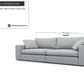 Titan Silver Grey Grand Sofa & 80" Love Seat