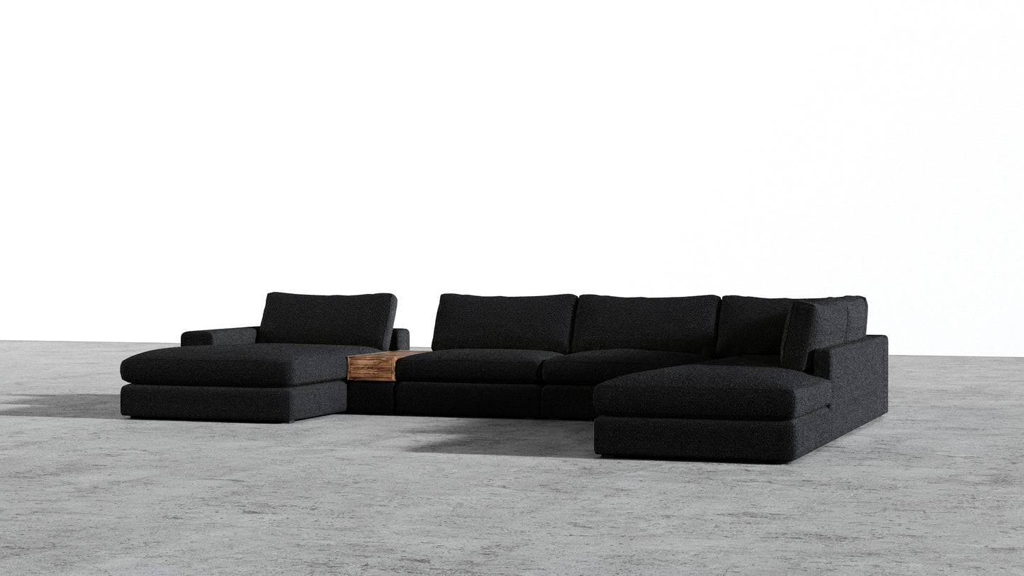 Chaise longue double MGR + sectionnel d'angle