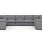 Bennet Pewter Grey 9 Seater U Shape