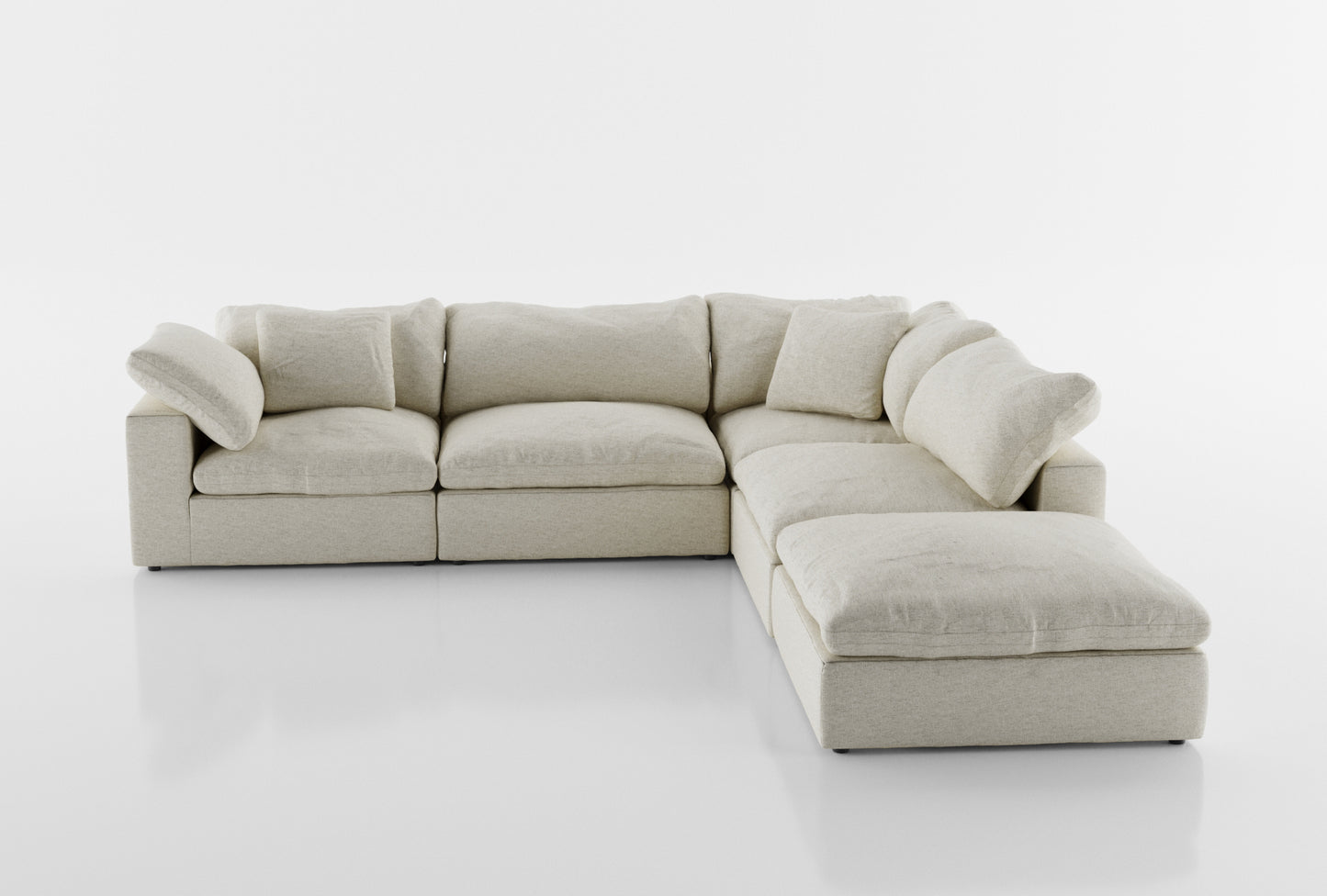 Cloud Paradise Sectional 4 Seater With Ottoman