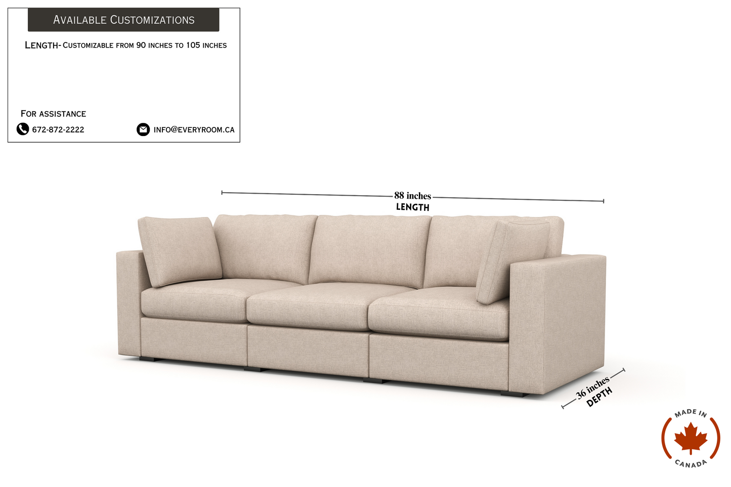 Bennet Amber Beige Sofa