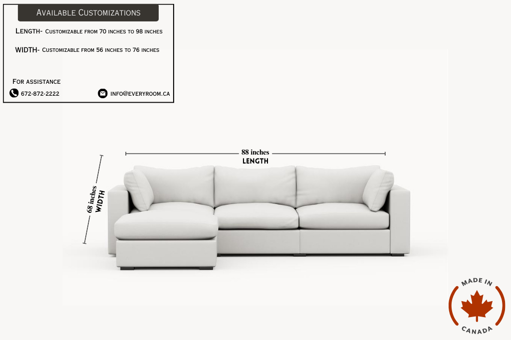 Bennet Ivory White Sofa & Ottoman