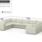 Bennet Pearl Cream 9 Seater U Shape