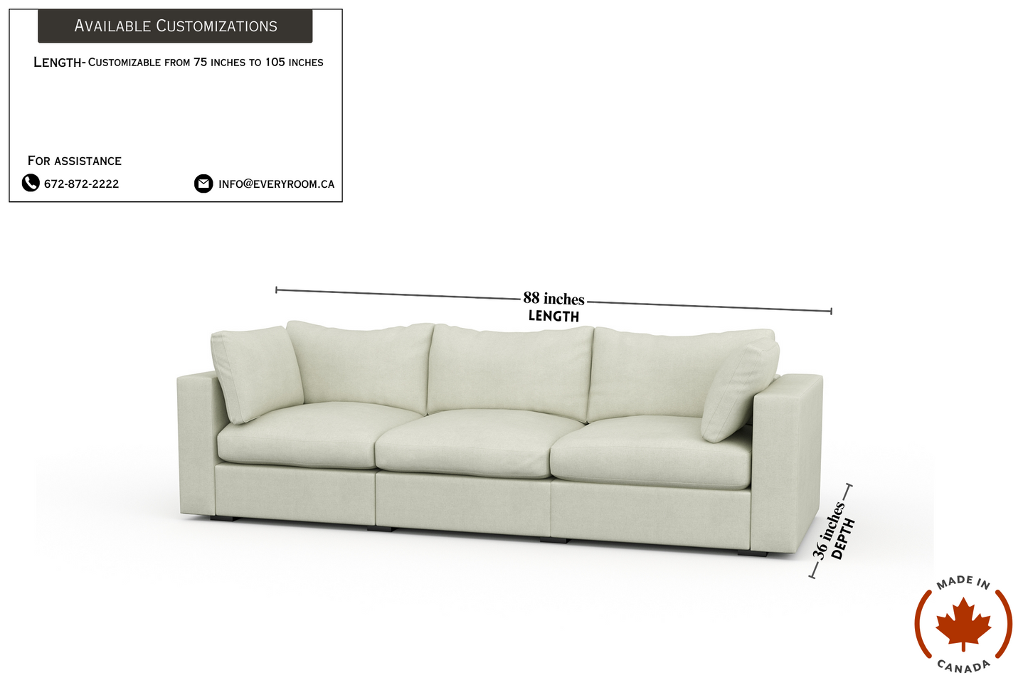 Bennet Pearl Cream Sofa