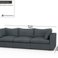 Bennet Pewter Grey Sofa