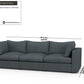 Bennet Pewter Grey Sofa & 62" Love Seat