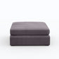 Juniper Green Corduroy Grey Ottoman