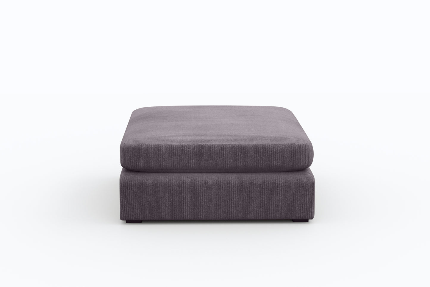 Juniper Green Corduroy Grey Ottoman