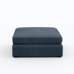 Juniper Green Corduroy Grey Ottoman