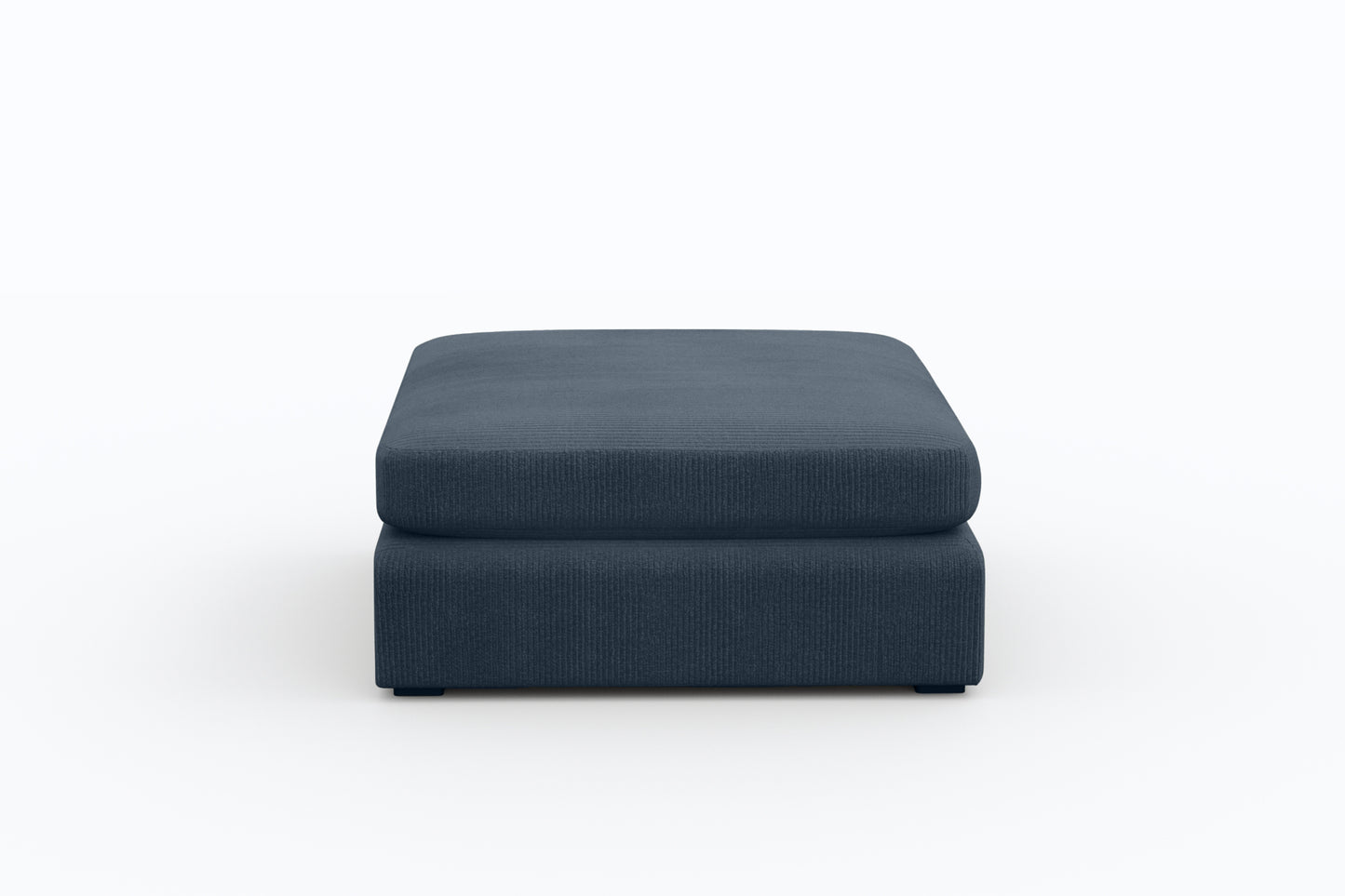 Juniper Green Corduroy Grey Ottoman