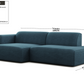 Luna Blue Curve Loveseat