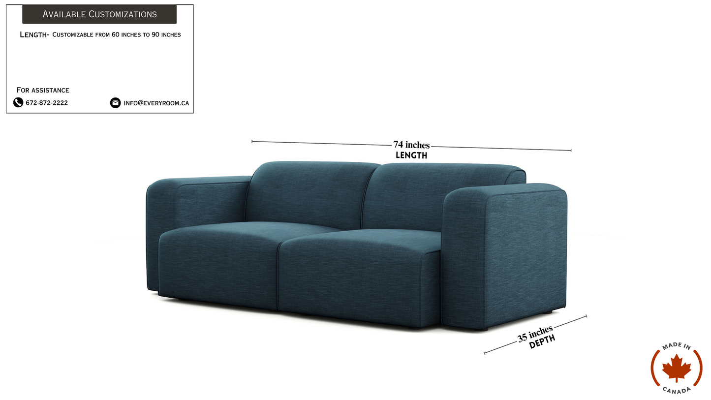 Luna Blue Loveseat