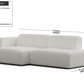 Luna Boucle White Curve Loveseat