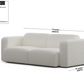 Luna Boucle White Loveseat