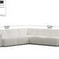 Luna Boucle White Sectional