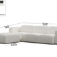 Luna Boucle White Sectional