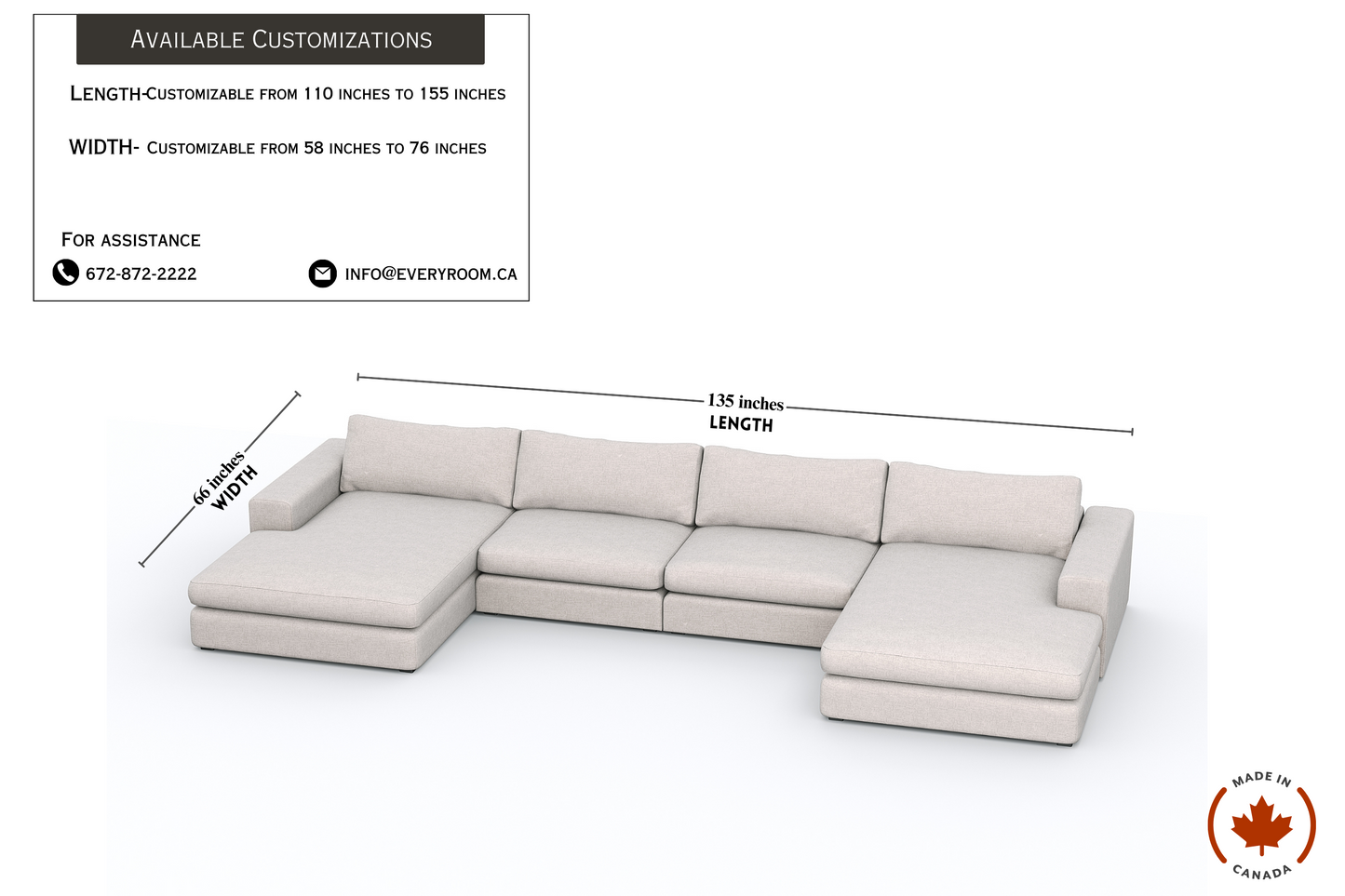 MGR Double Chaise Sectional