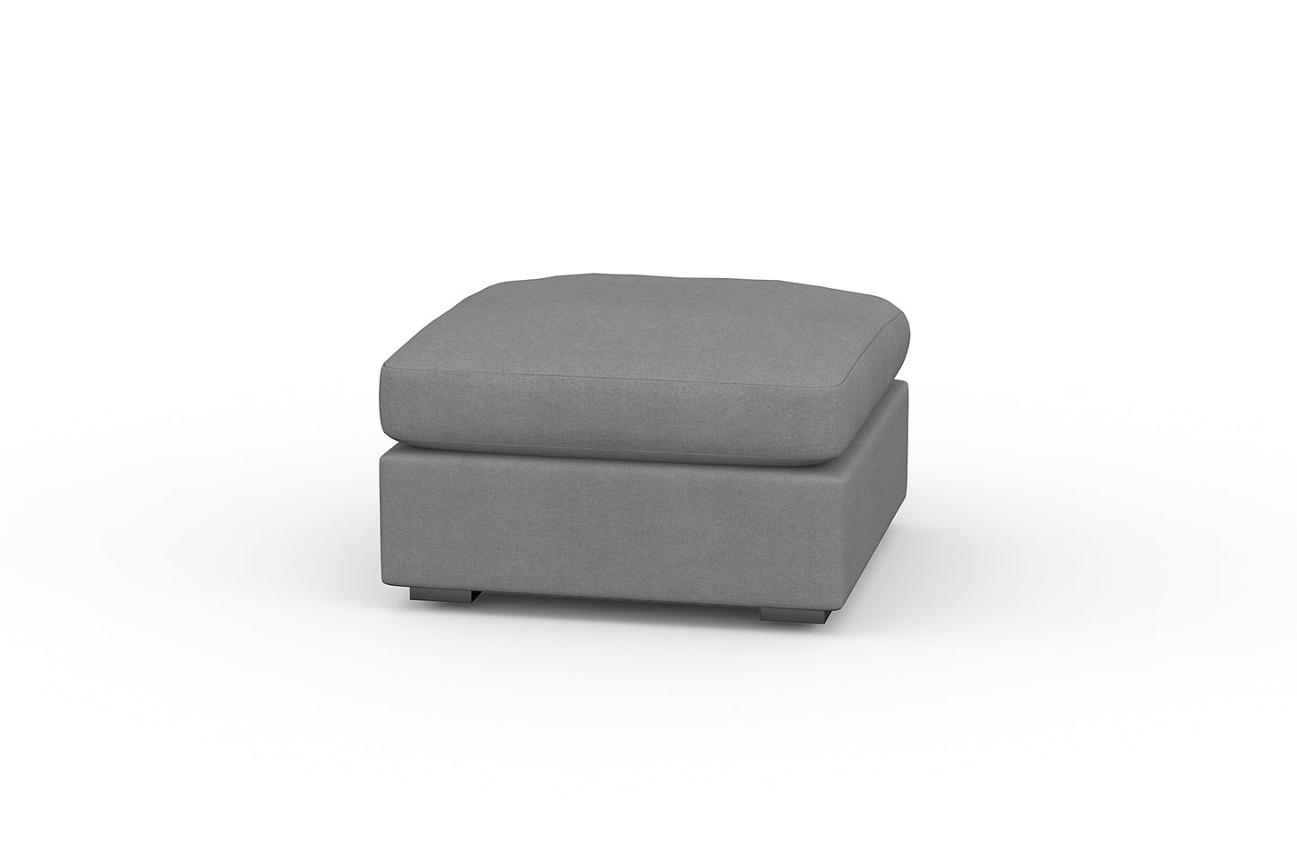 Bennet Pewter Grey Ottoman