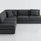 Elite Comfort Black Corner Sectional