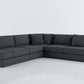 Elite Comfort Black Corner Sectional