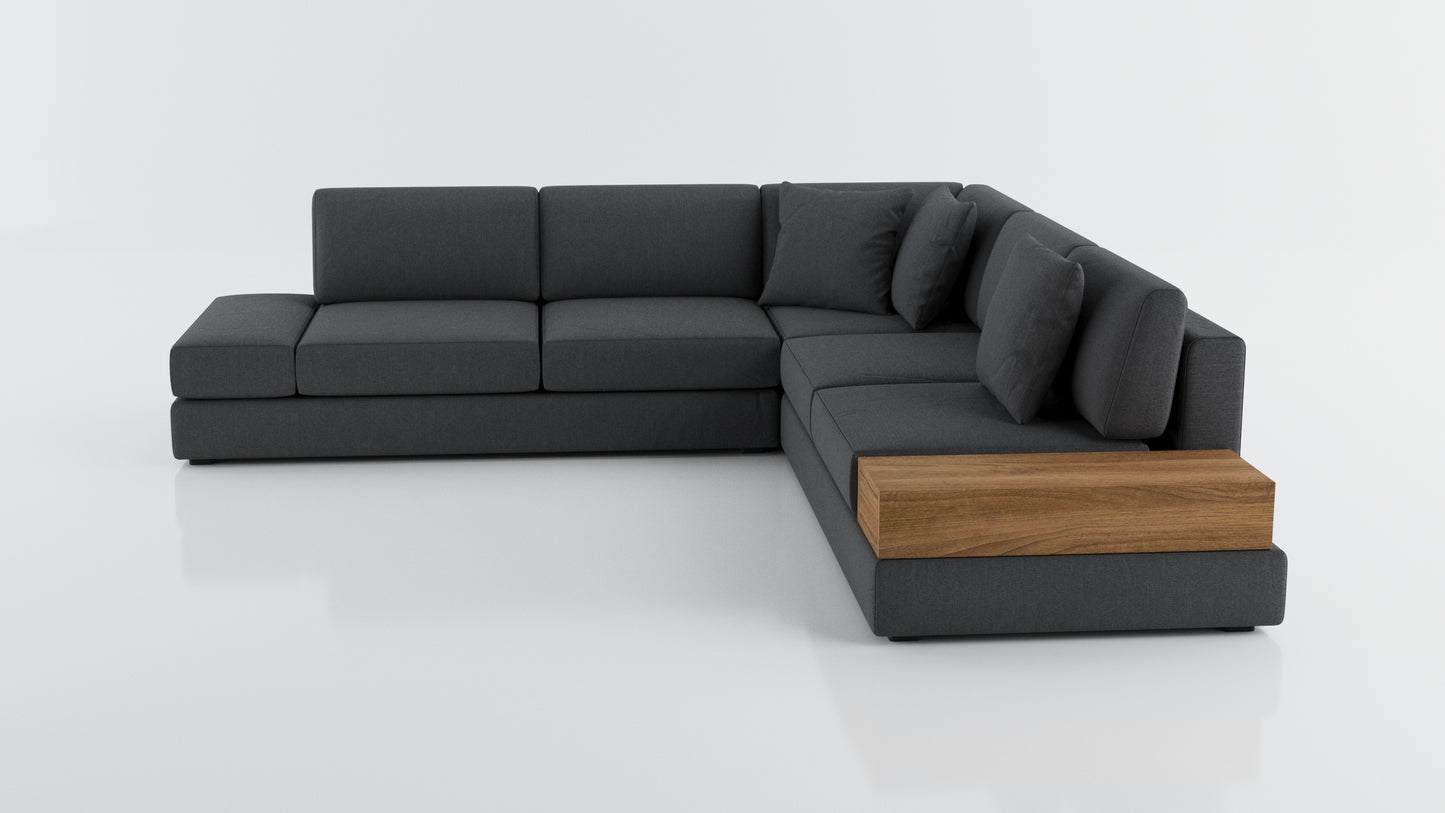 Elite Comfort Black Corner Sectional