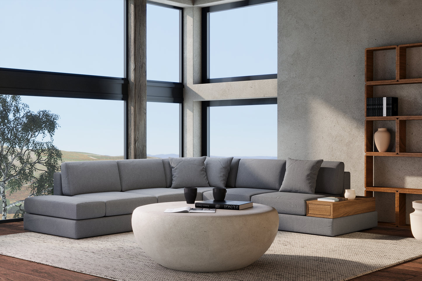 Elite Comfort Grey Corner Sectional