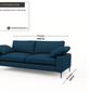 Slate Midnight Blue Loveseat Sectional