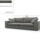 Titan Libby Grey 80" Sofa & 2 Grand Chairs