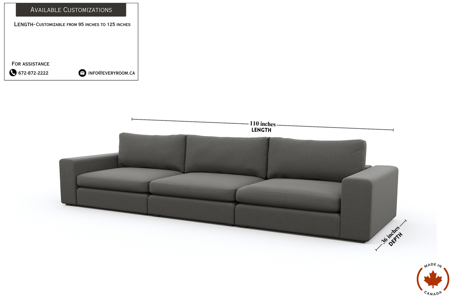 Titan Libby Grey Grand Sofa & 80" Love Seat