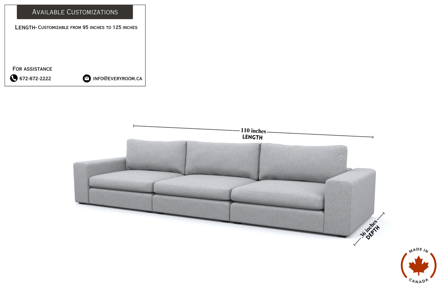 Titan Silver Grey Sofa