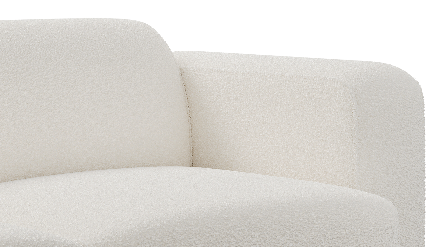 Luna Boucle White Sectional