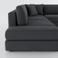 Elite Comfort Black Corner Sectional