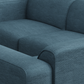 Luna Blue Curve Loveseat