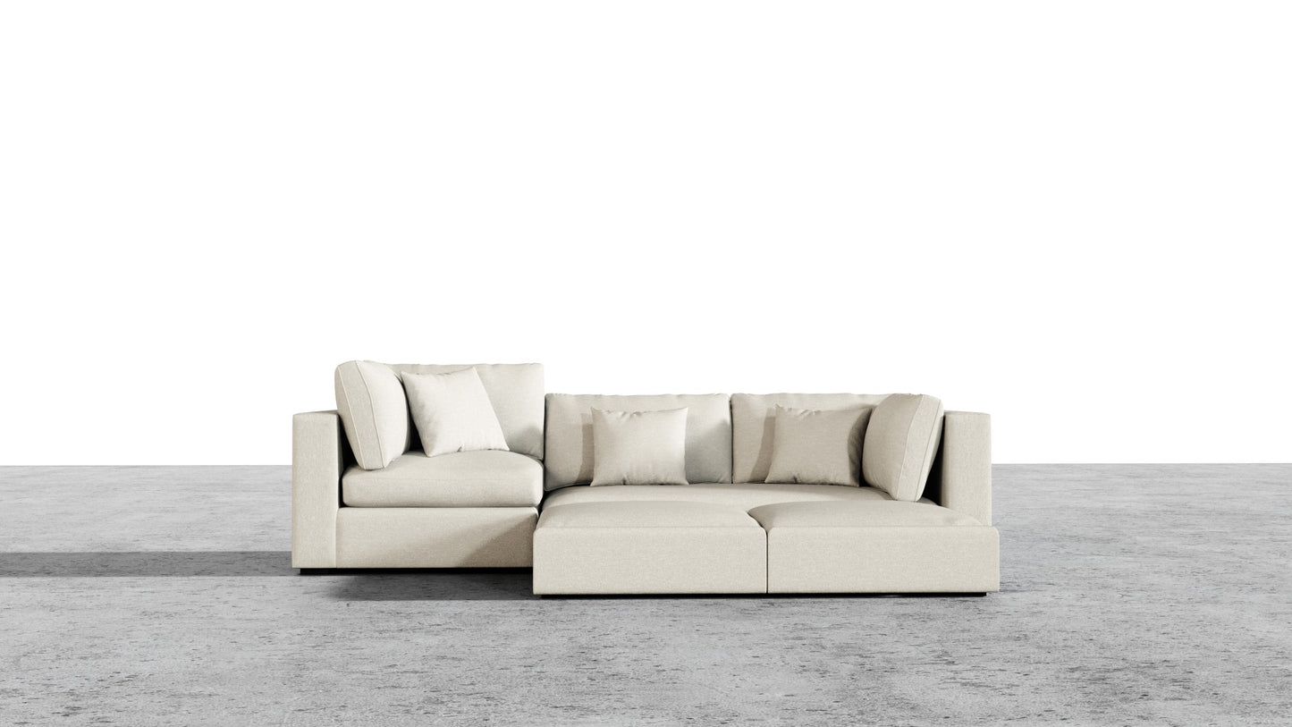 Canapé d'angle sectionnel Bennet 7 places