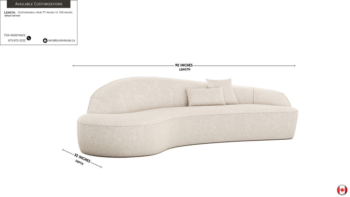 Arcadia Boucle Curve Couch