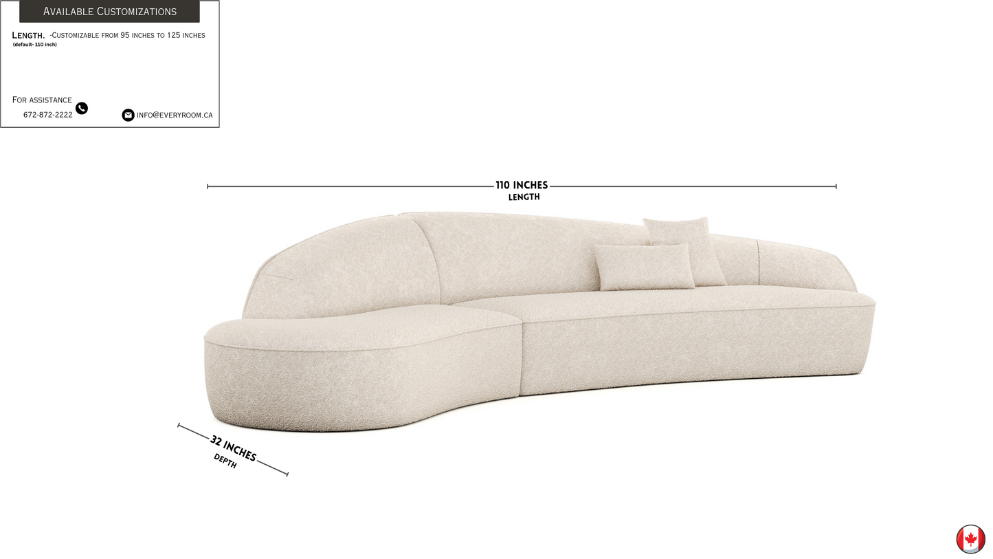 Arcadia Boucle XL Curve Couch