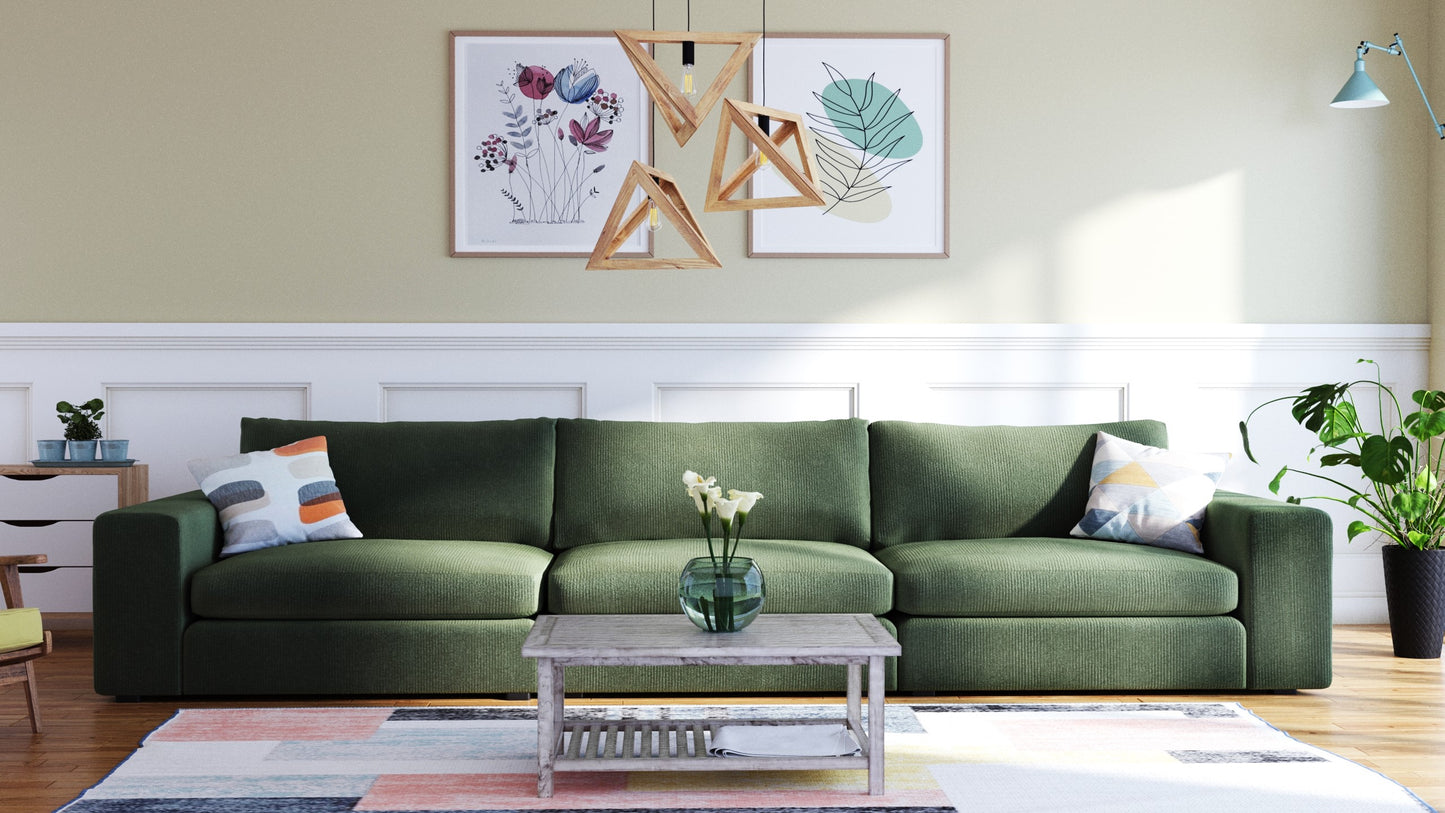 Juniper Green Corduroy Sofa