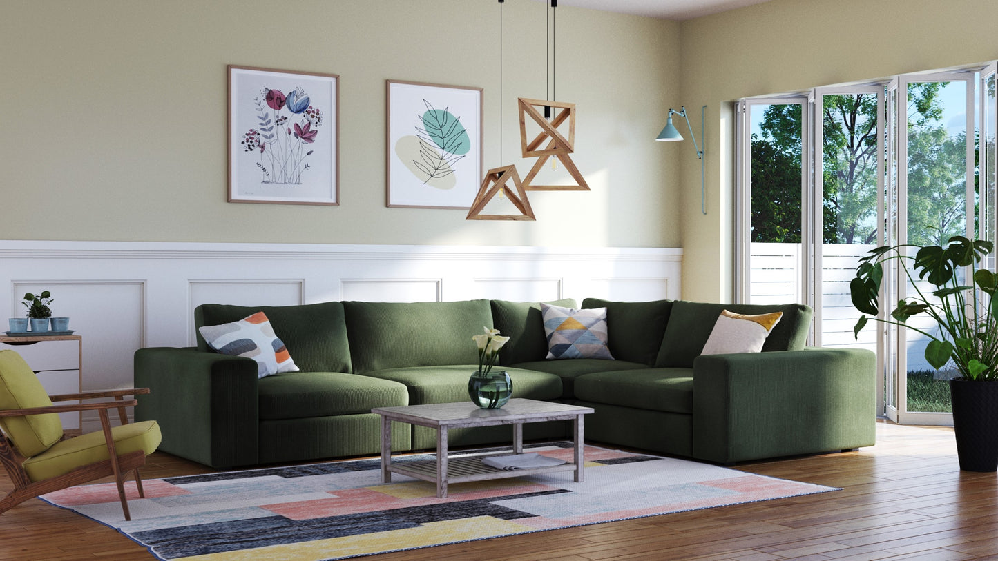 Juniper Green 4 Seat Corner Sectional