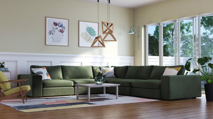 Canapé 4 places Titan avec pouf