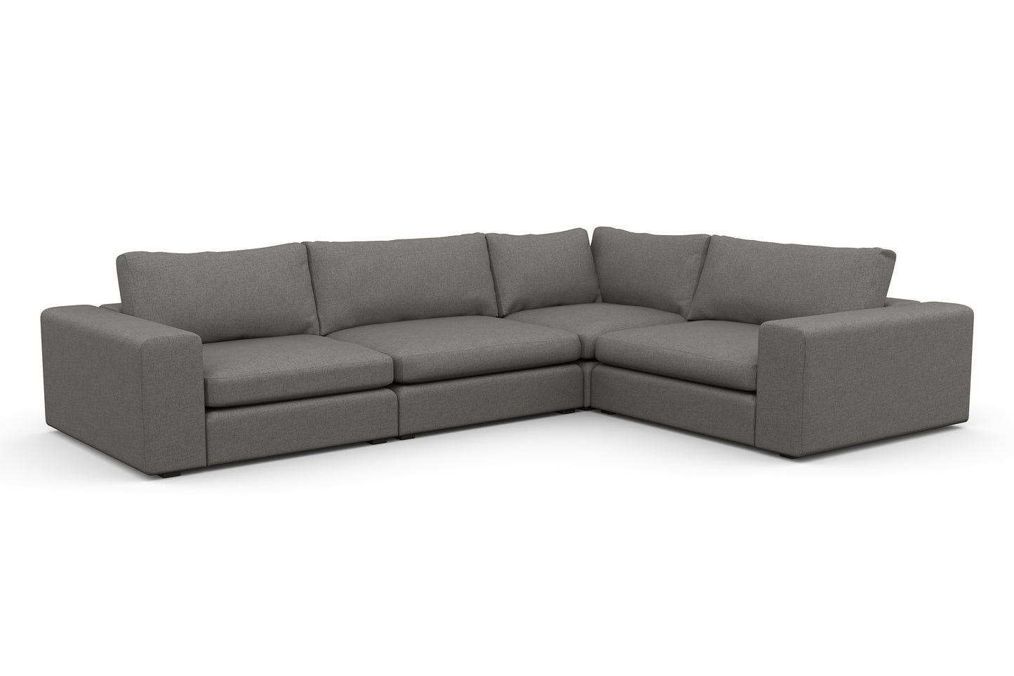 Titan Silver Grey 4 Seat Corner Sectional