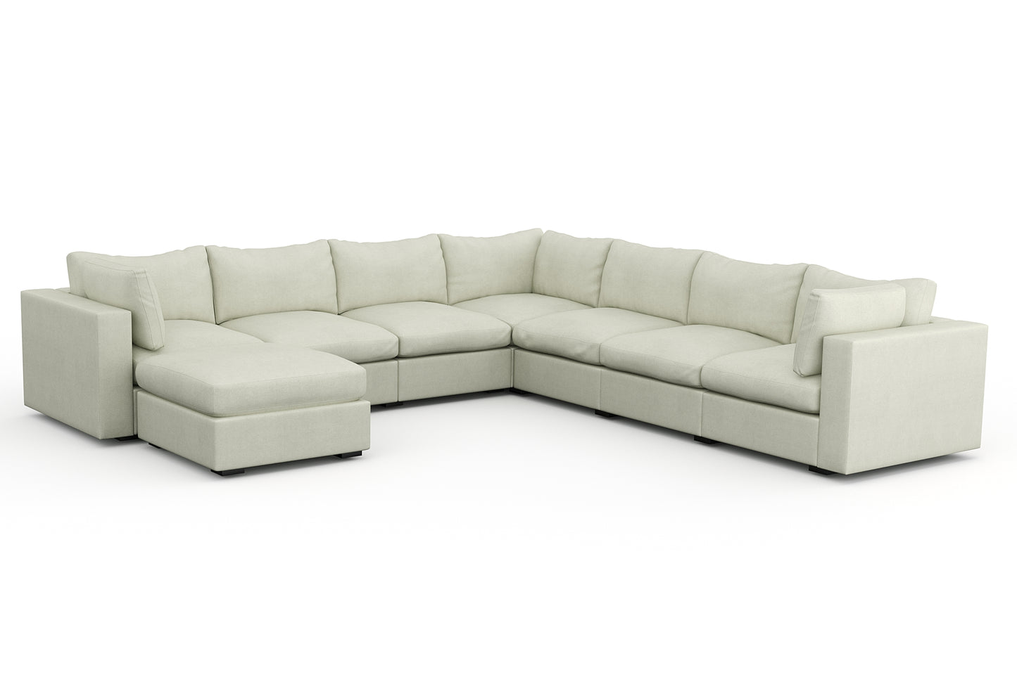 Bennet Pewter Grey 7 Seat Corner Sectional