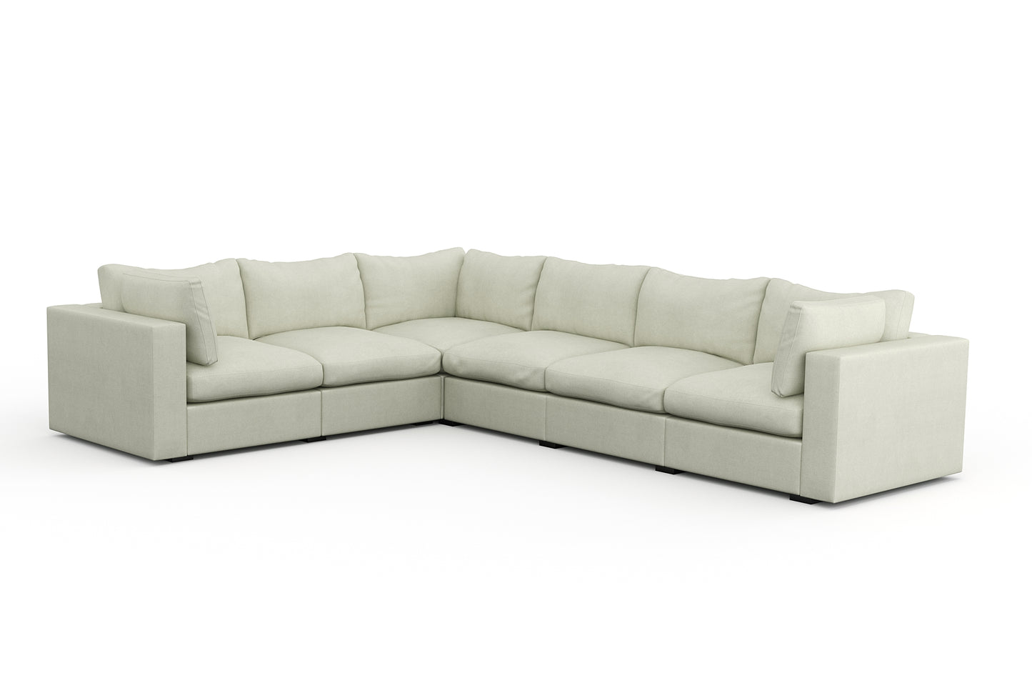 Bennet Pewter Grey 6 Seat Corner Sectional